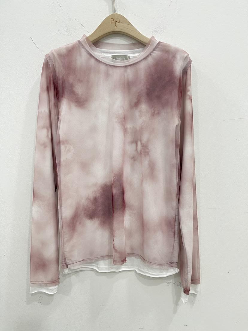REIZ東大門代購女裝新品推薦熱賣休閑真品長袖T恤網狀雙層REIZ長袖T恤