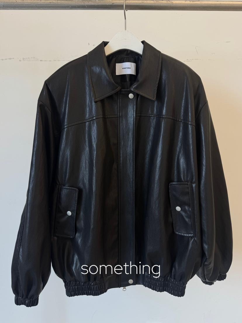 SOMETHING-L/FANCY東大門實拍女裝新品休閑人氣夾克皮革SOMETHING-L/FANCY夾克