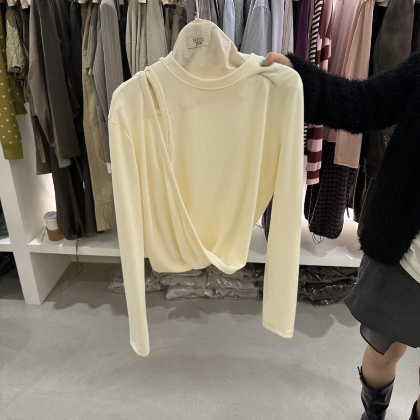 BERTHA東大門代購女士新品真品人氣時尚休閑長袖T恤假兩件BERTHA長袖T恤
