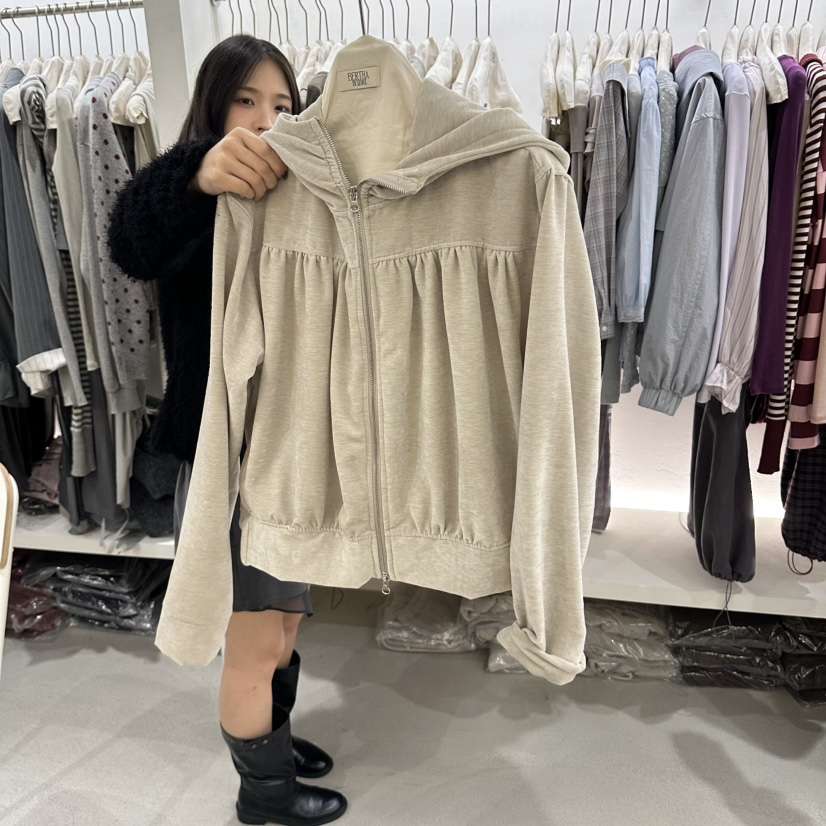 BERTHA東大門代購女士新品推薦真品時尚熱賣衛衣拉鏈絲絨BERTHA衛衣