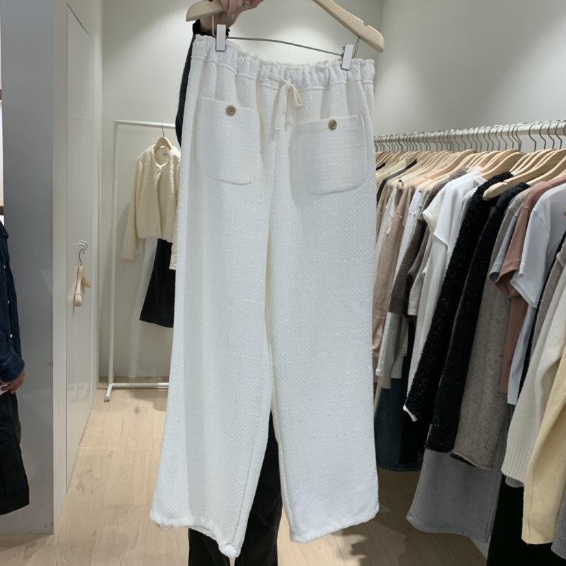 LIFFEY韓國代購女裝新品休閑人氣推薦熱賣時尚休閑褲粗花呢LIFFEY休閑褲
