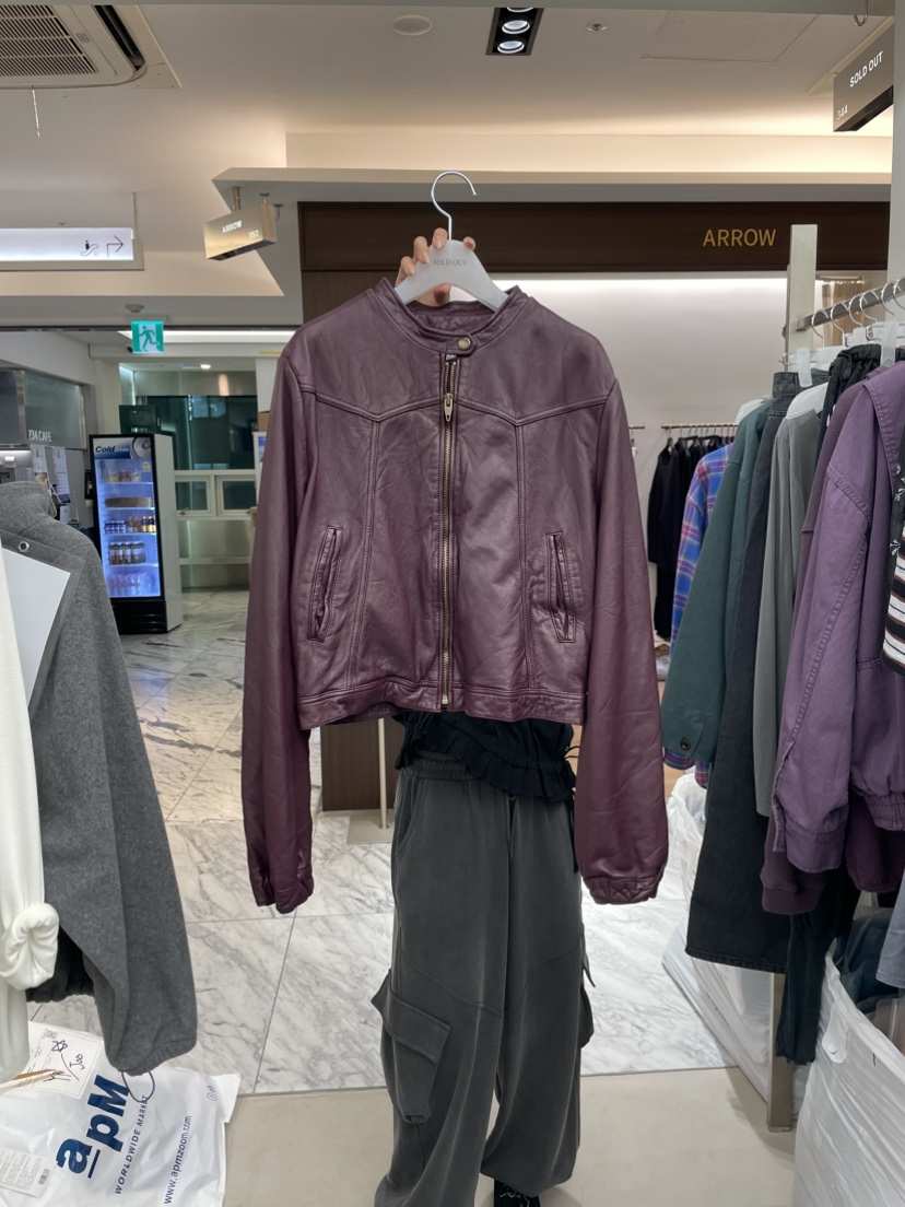 SOLD OUT東大門直郵女裝新款熱賣休閑時尚推薦人氣皮衣羊皮SOLD OUT皮衣