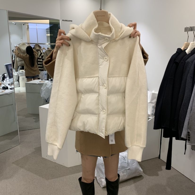 MADELEINE東大門直郵女士新款休閑推薦短款棉服羊絨填充棉MADELEINE短款棉服