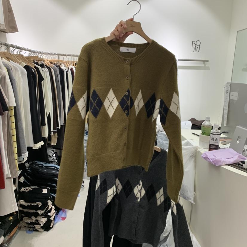 BY BOMI東大門直郵女士新品時尚人氣休閑推薦開衫圓領開衫BY BOMI開衫