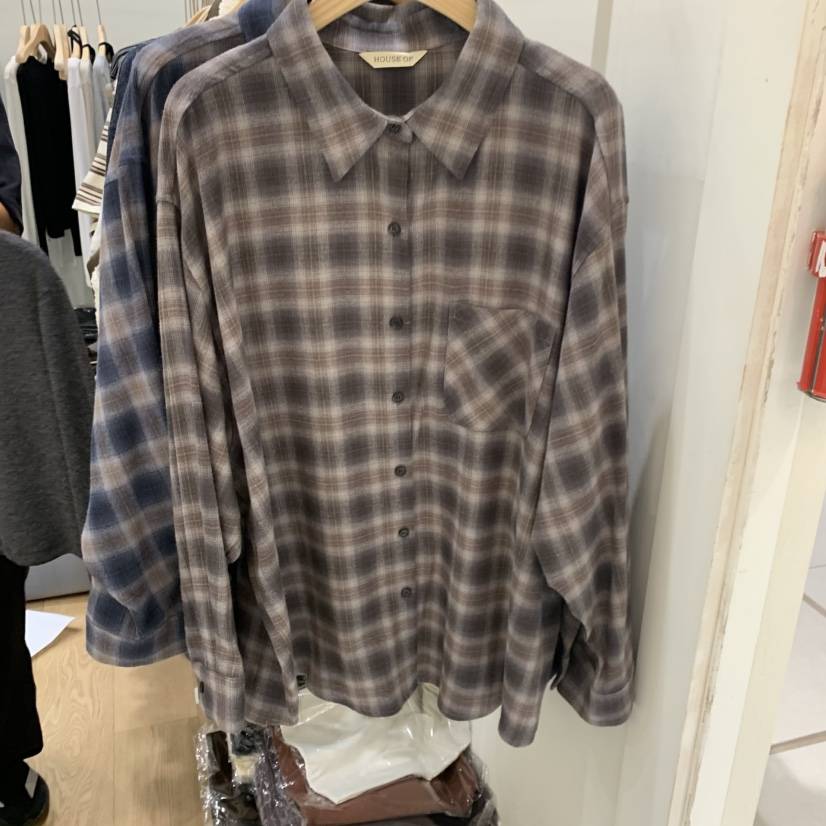 HOUSE OF/DE MERRY韓國直郵女士新品熱賣襯衫蕾絲衫格子HOUSE OF/DE MERRY襯衫/蕾絲衫