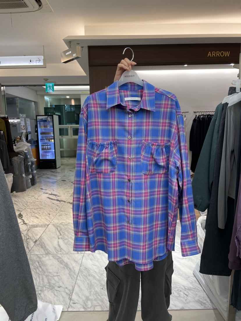 SOLD OUT韓國代購女士新品熱賣時尚推薦人氣襯衫蕾絲衫格紋SOLD OUT襯衫/蕾絲衫