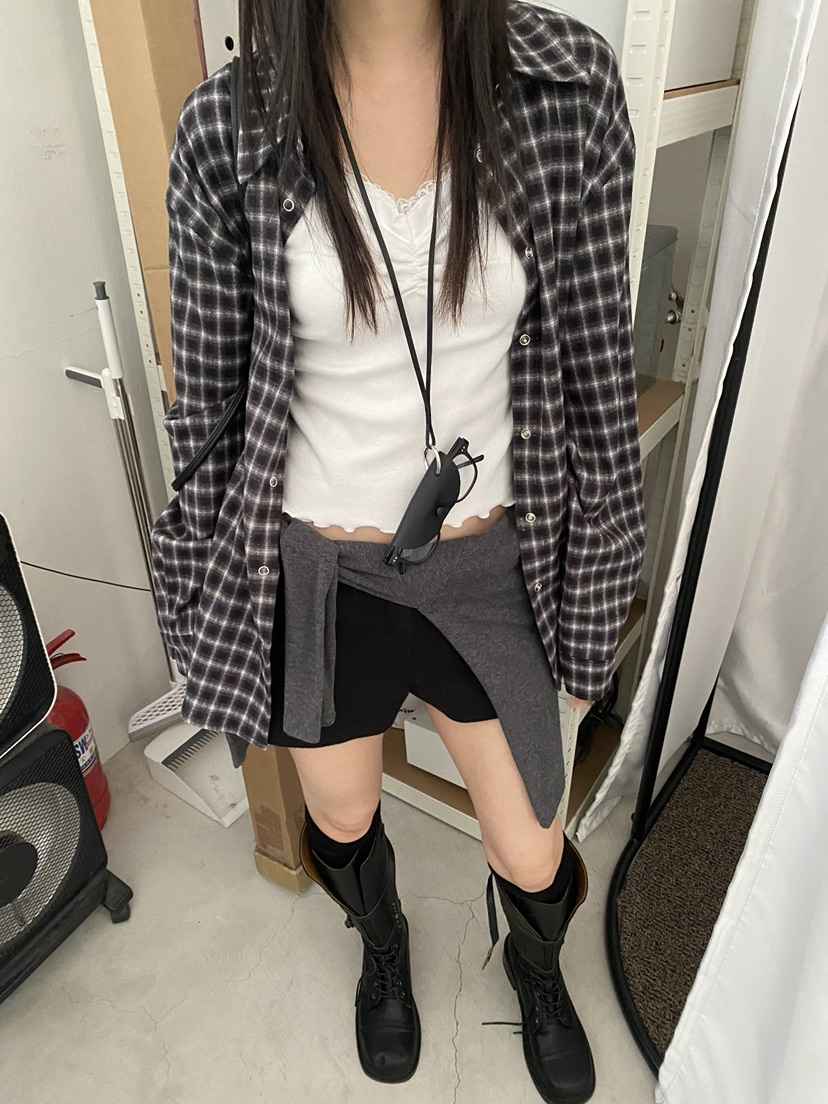 Verbena東大門實拍女裝新款時尚休閑熱賣推薦人氣襯衫蕾絲衫Verbena襯衫/蕾絲衫