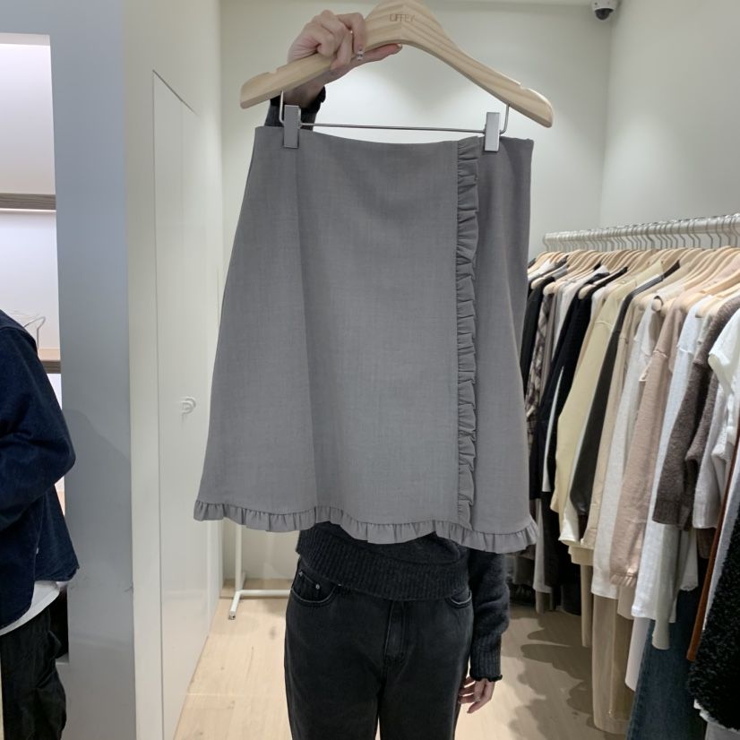 LIFFEY東大門代購女士新款推薦休閑時尚半身裙中短裙荷葉邊LIFFEY半身裙/中短裙