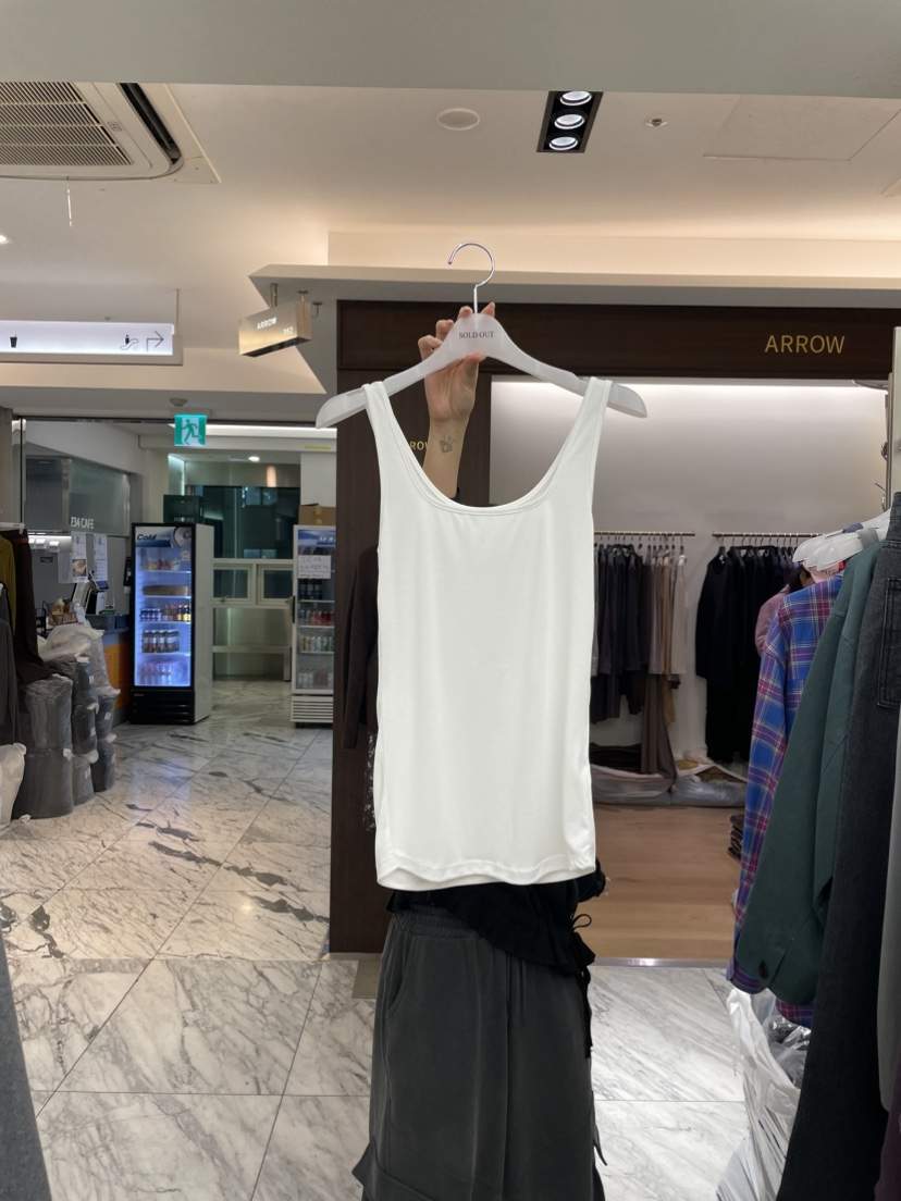 SOLD OUT東大門代購女士新款休閑推薦吊帶背心海軍雙面無袖SOLD OUT吊帶/背心