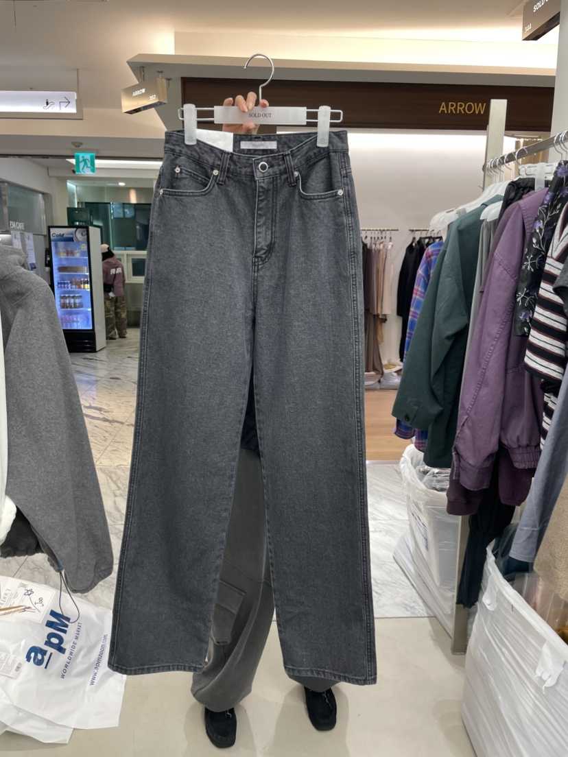 SOLD OUT東大門直郵女裝新款休閑真品推薦時尚牛仔褲黑色SOLD OUT牛仔褲