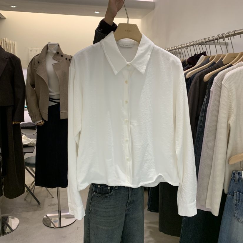 PHILO東大門代購女裝新品推薦人氣時尚熱賣襯衫蕾絲衫鋼絲PHILO襯衫/蕾絲衫