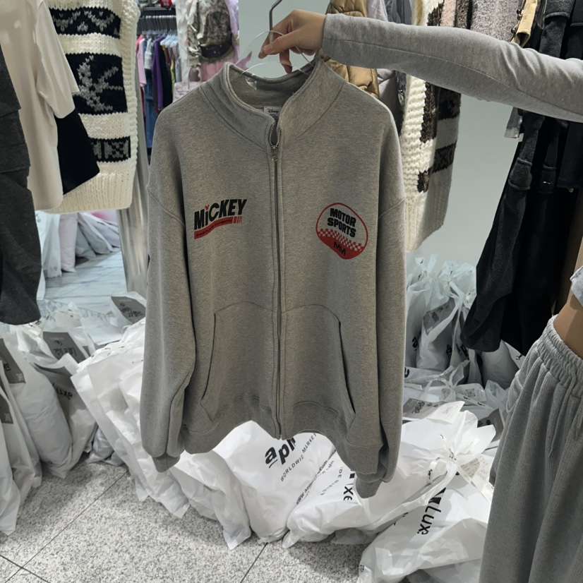 VIRKIN東大門實拍女裝新品真品休閑時尚推薦衛衣米奇拉鏈VIRKIN衛衣