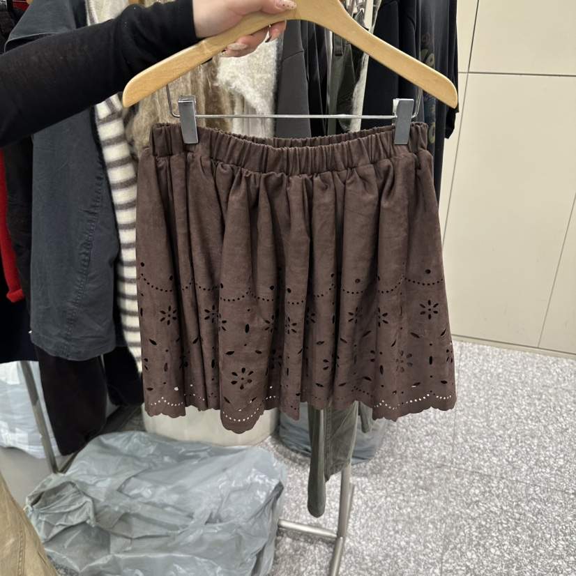 SOF東大門直郵女士新品時尚休閑真品人氣推薦熱賣短裙絨面革SOF短裙