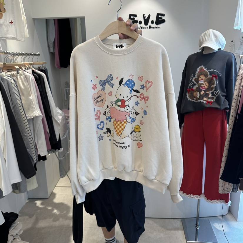 EVE東大門代購女士新款熱賣真品人氣時尚推薦休閑衛衣EVE衛衣