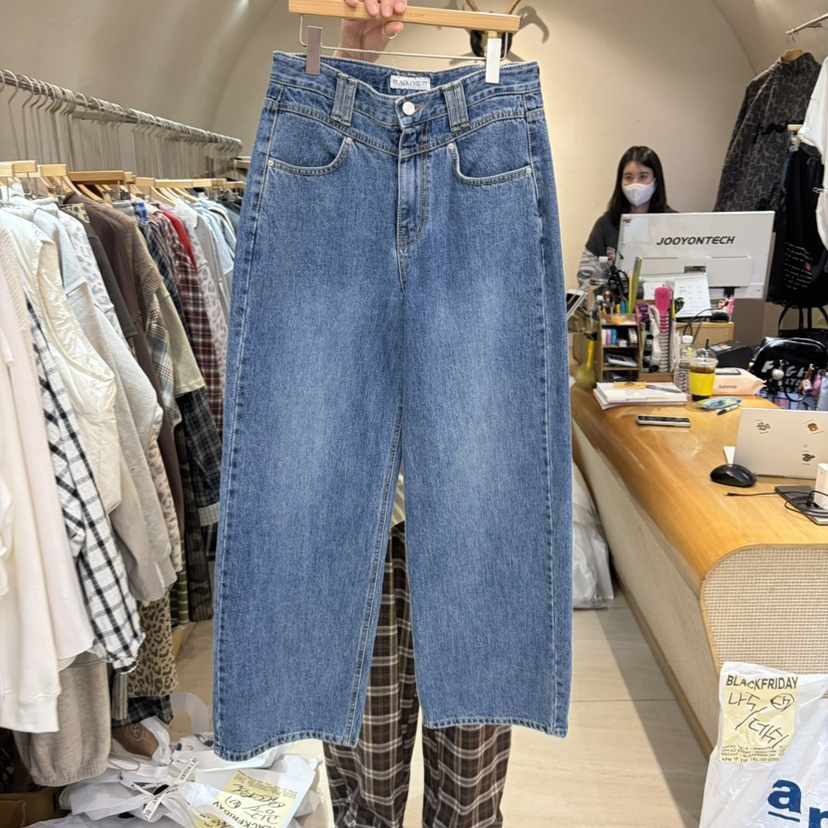 BLACKFRIDAY東大門代購女士新品時尚熱賣休閑真品推薦牛仔褲BLACK FRIDAY牛仔褲