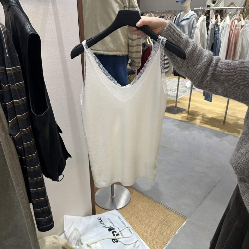 GARDEN LAYER東大門代購女士新品時尚推薦吊帶背心蕾絲無袖GARDEN LAYER吊帶/背心