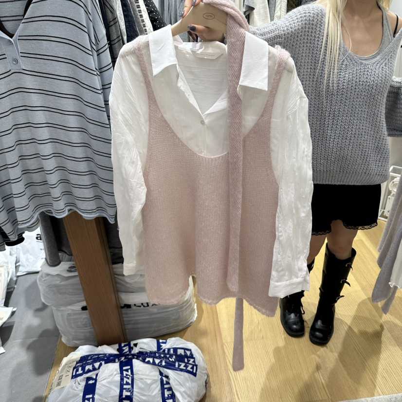 TIZZI東大門代購女士新品休閑熱賣吊帶背心不含內搭含圍巾TIZZI吊帶/背心