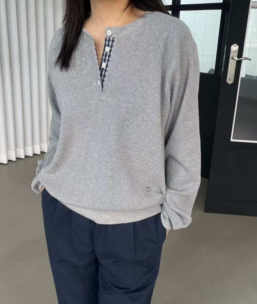 J CRANE-A東大門直郵女裝新品人氣熱賣推薦休閑衛衣格子J CRANE衛衣