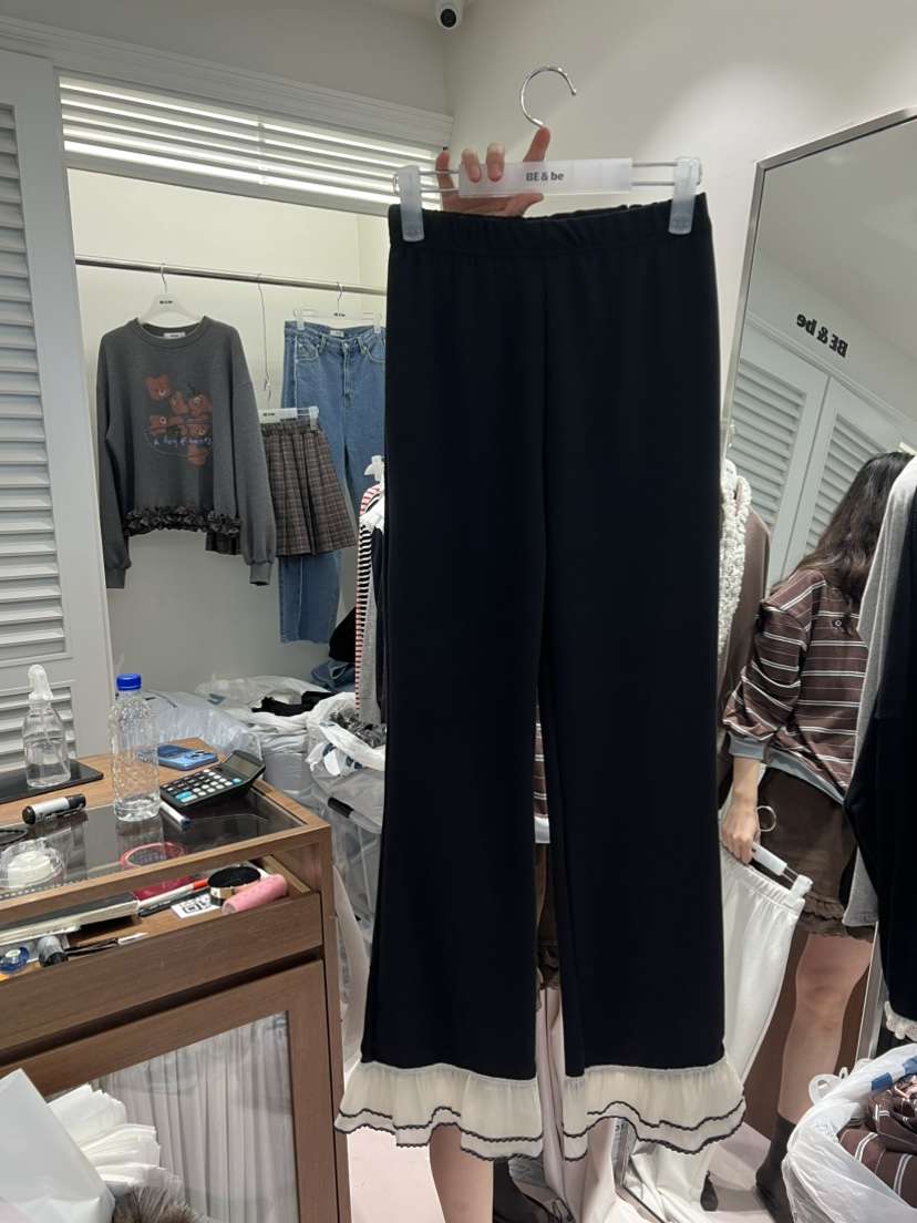 BE&amp;BE韓國直郵女士新品時尚人氣推薦真品休閑褲蕾絲BE&be休閑褲