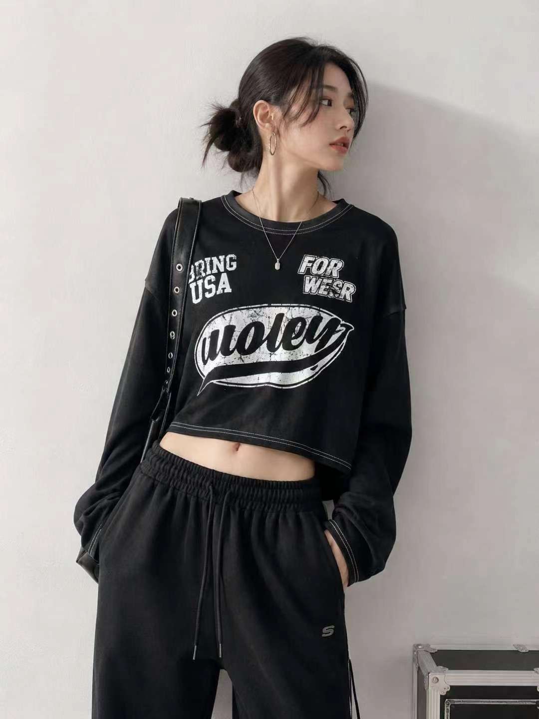 CHOCO CARAMEL東大門代購女裝新品休閑人氣推薦職業長袖T恤B CLOTHES長袖T恤