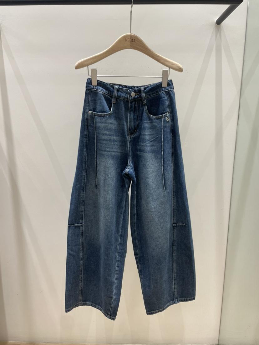 NEOUL東大門代購女裝新品真品人氣休閑時尚推薦熱賣牛仔褲NEOUL/ahin雙領標簽牛仔褲