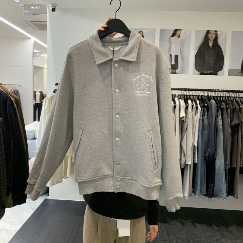 OBJECT東大門實拍女裝新品人氣休閑推薦夾克水洗刺繡紐扣OBJECT夾克