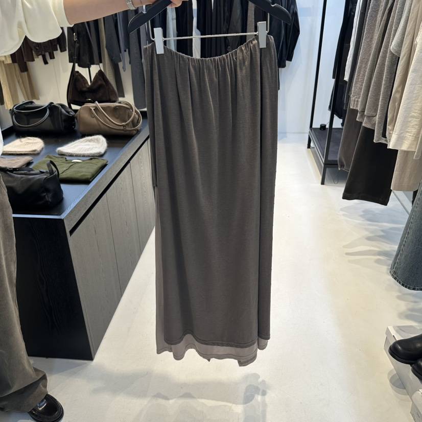 OSOO韓國直郵女裝新品推薦人氣真品熱賣時尚休閑長裙撞色OSOO長裙