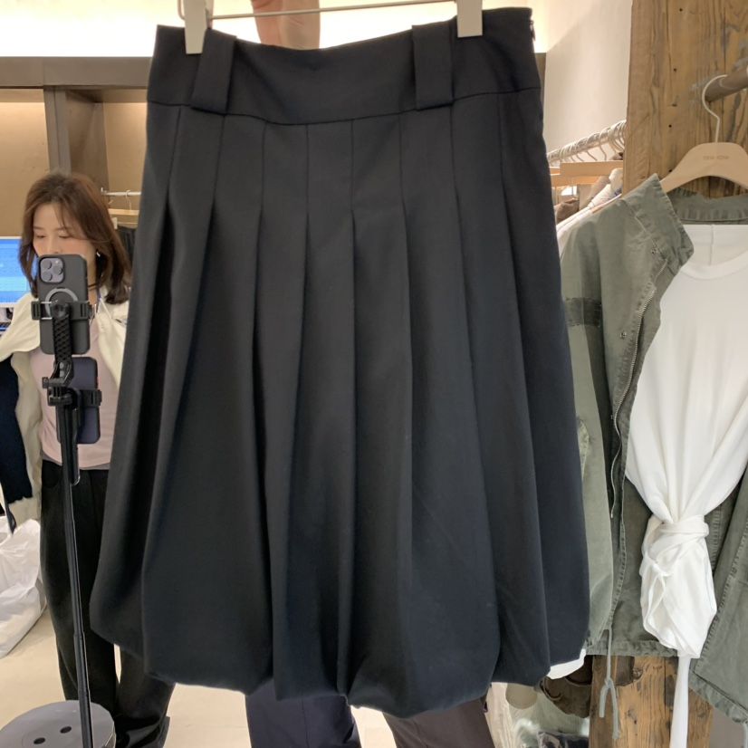 RAWROW韓國代購女裝新品休閑半身裙中短裙不含腰帶百褶褶裙RAWROW半身裙/中短裙