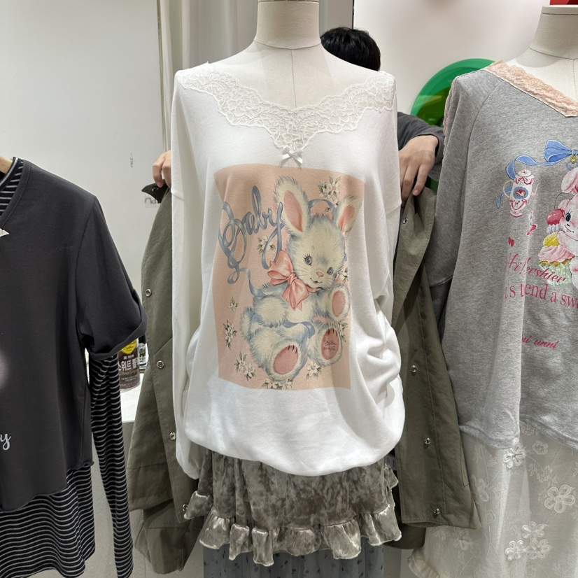 MINI UNNI東大門代購女裝新款推薦時尚人氣真品休閑長袖T恤mini unni長袖T恤
