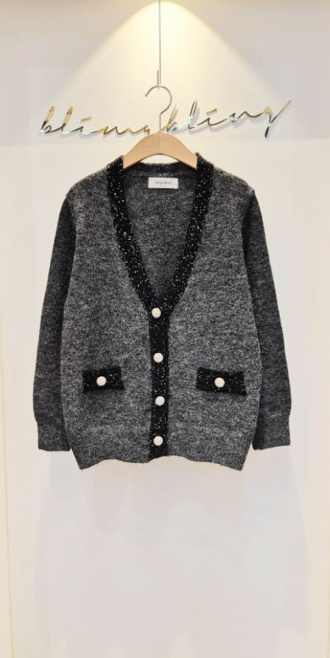 BLING BLING-S/RICO東大門實拍女裝新品人氣開衫珍珠開衫BLING BLING-S/RICO開衫