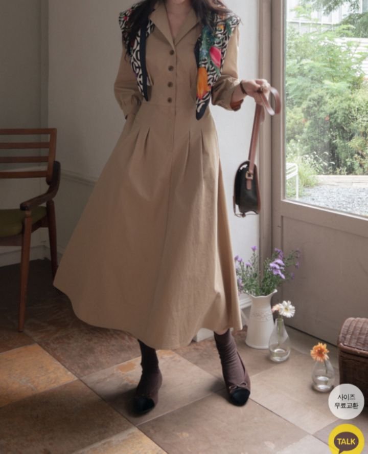 HEY/TO SEWING東大門實拍女士新品人氣推薦連衣裙不含圍巾BY HEY/TO SEWING連衣裙