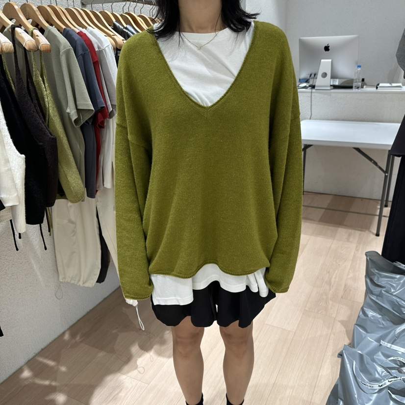 EPIC-S東大門實拍女裝新款人氣推薦時尚熱賣休閑針織衫深VEPIC-S針織衫