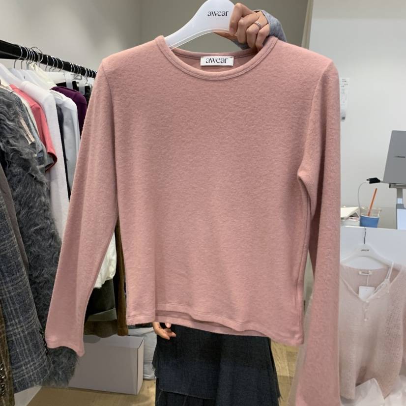 RUMIRU/AWEAR韓國直郵女士新品真品熱賣時尚長袖T恤棉質awear/RUMIRU長袖T恤
