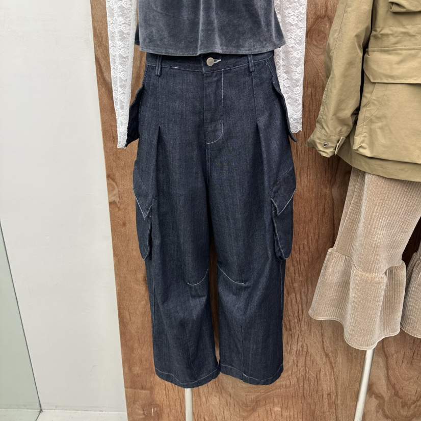 CHAV韓國代購女裝新品人氣休閑熱賣推薦時尚真品牛仔褲CHAV牛仔褲