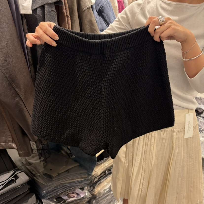 THE HOME PAGE韓國代購女士新品推薦熱賣休閑短褲華夫格THE HOME PAGE短褲