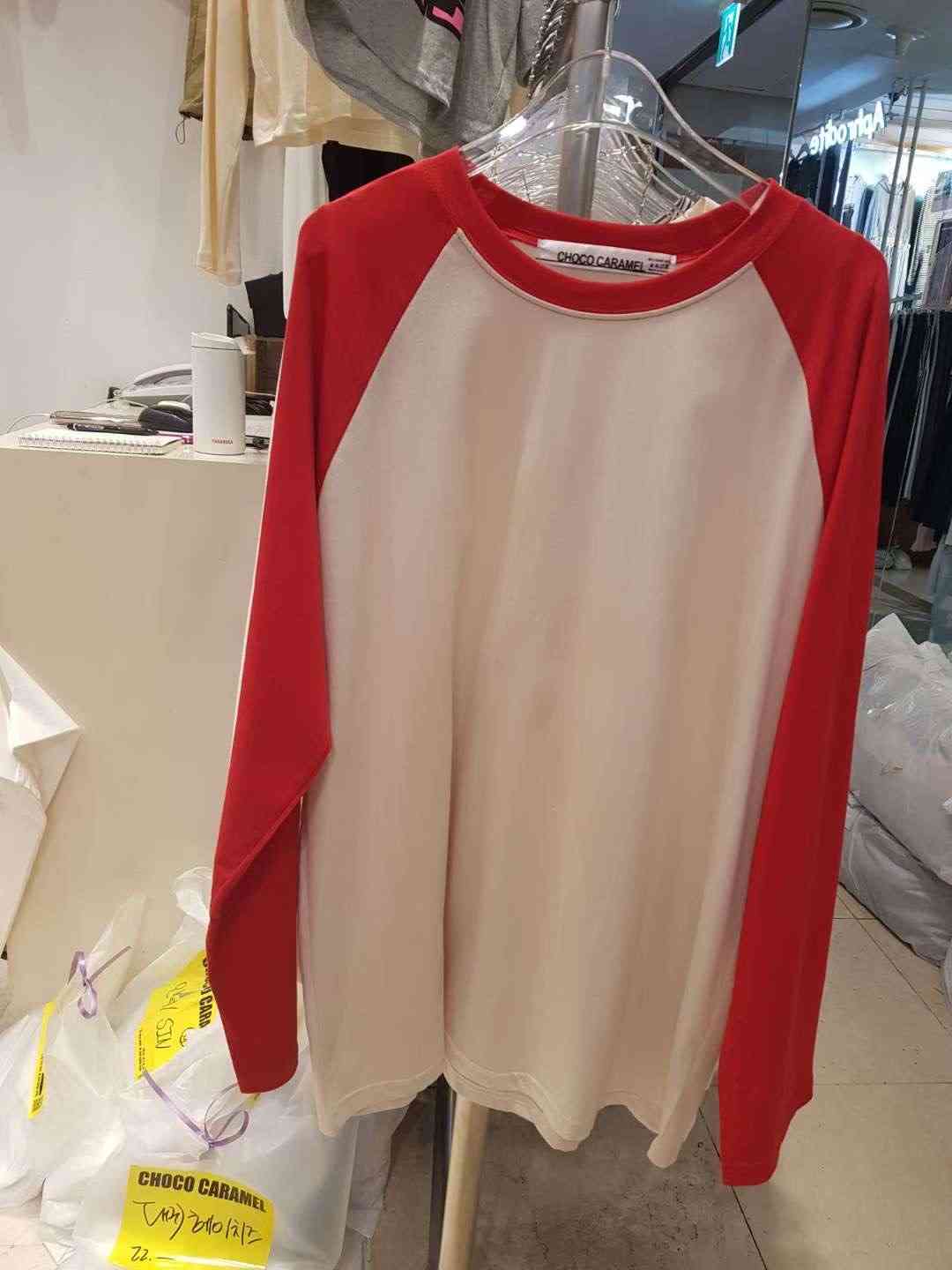 CHOCO CARAMEL東大門直郵女裝新款休閑人氣真品時尚長袖T恤B CLOTHES長袖T恤