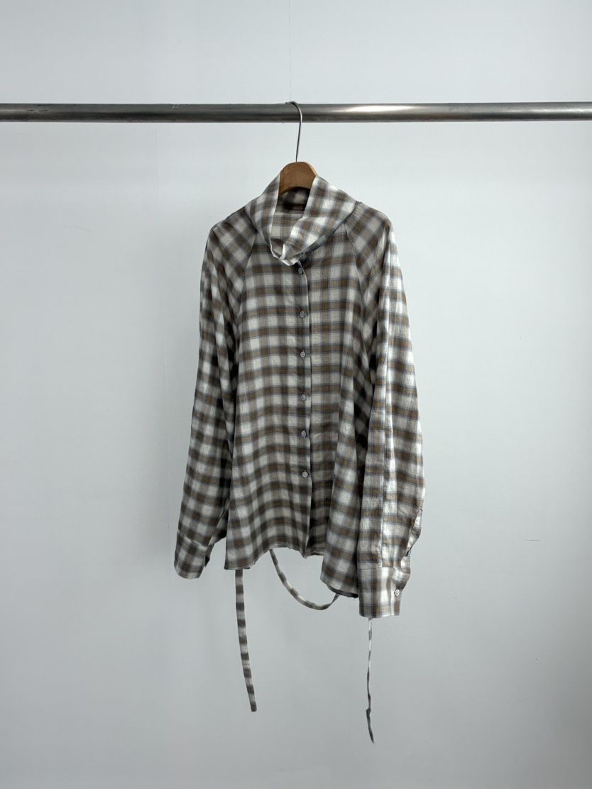ROMANTICIZE韓國直郵女裝新品人氣推薦時尚襯衫蕾絲衫格子ROMANTICIZE襯衫/蕾絲衫