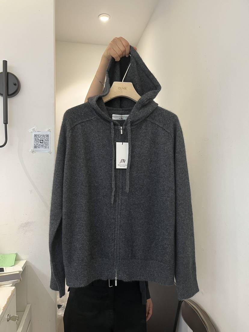 OUVIR東大門直郵女士新品人氣時尚休閑毛衣拉鏈連帽衫浣熊O.V.R/OUVIR毛衣
