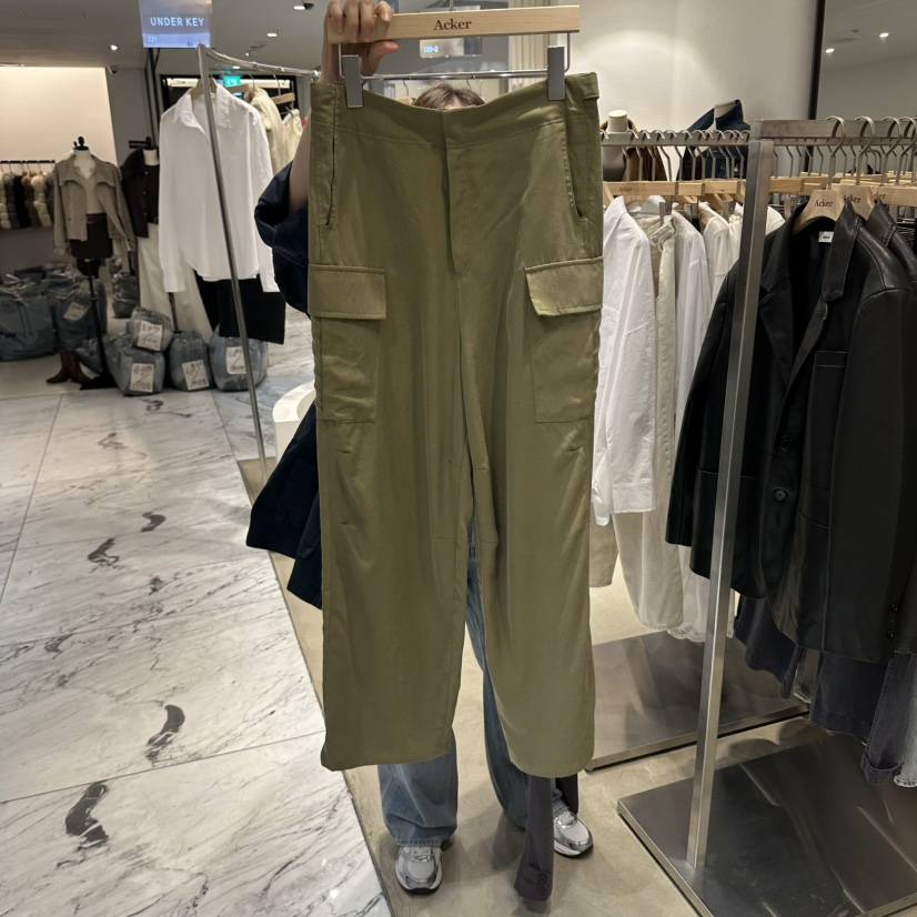 ACKER韓國直郵女士新品人氣休閑熱賣推薦休閑褲工裝褲天絲Acker休閑褲