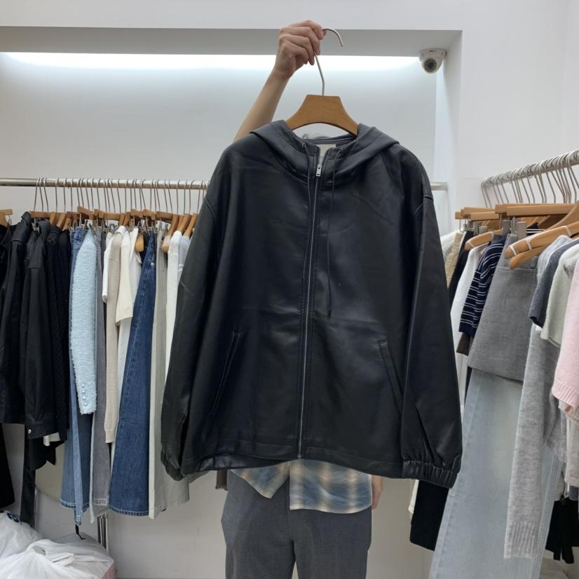 DRESS ROOM東大門代購女裝新款真品時尚熱賣人氣夾克皮革DRESS ROOM夾克