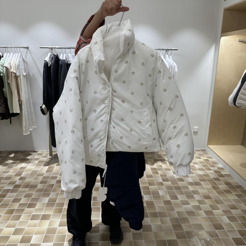 MYNAMEIS/AIME HOPE MAKE東大門直郵女士新款熱賣短款羽絨服兩面穿花朵雙面絎縫MYNAMEIS/AIME HOPE MAKE短款羽絨服