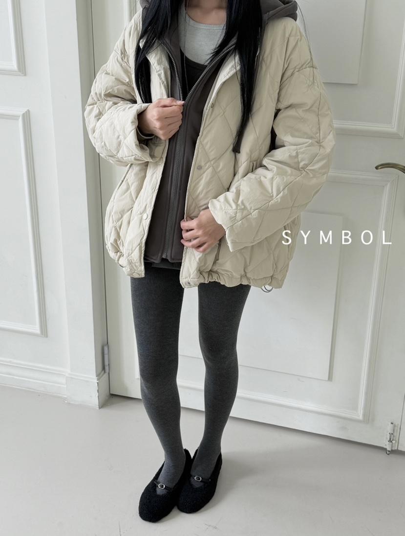 SYMBOL東大門實拍女裝新款時尚推薦熱賣短款棉服連帽衫鴨絨SYMBOL短款棉服