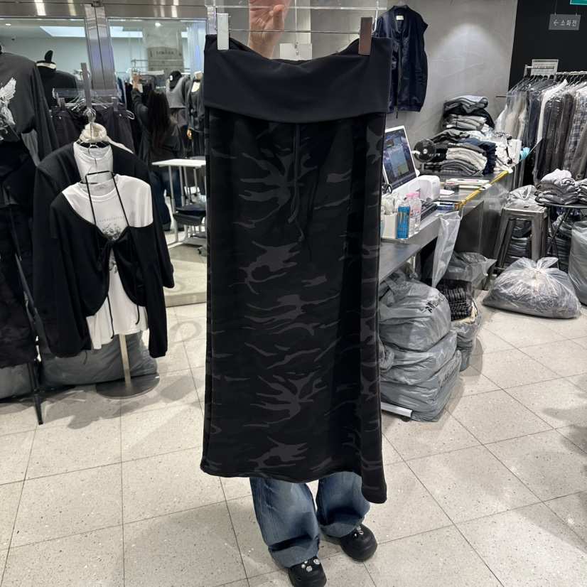 HERTZ-P韓國直郵女裝新品休閑熱賣推薦人氣時尚長裙迷彩HERTZ-P長裙