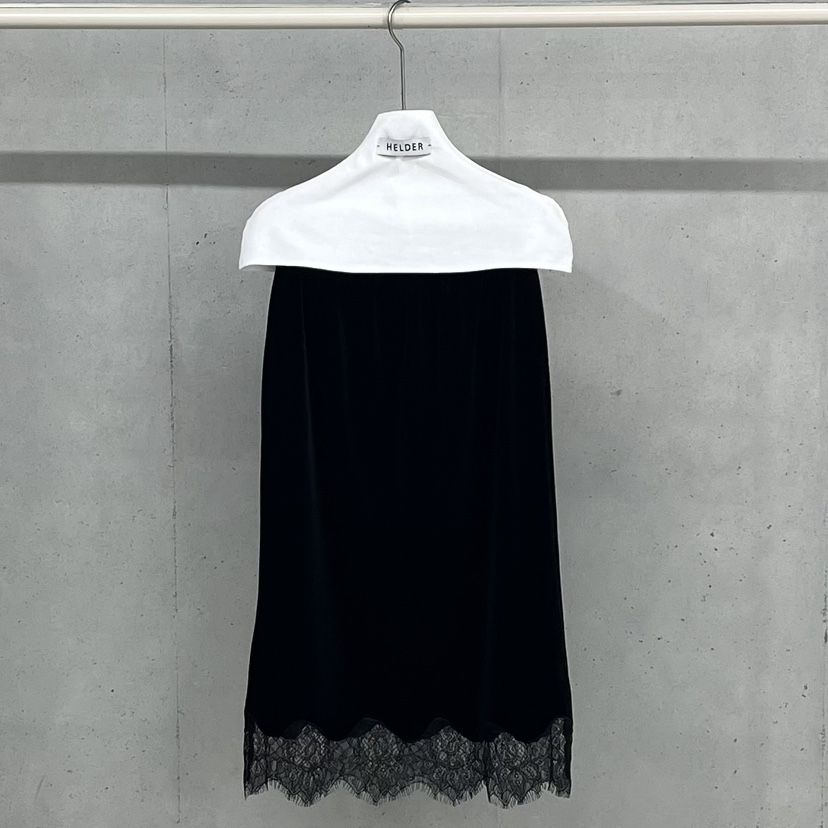 HELDER-P東大門實拍女士新品休閑熱賣真品長裙天鵝絨蕾絲HELDER長裙