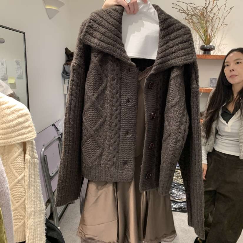 THE HOME PAGE韓國代購女裝新品休閑時尚真品推薦毛衣開衫THE HOME PAGE毛衣