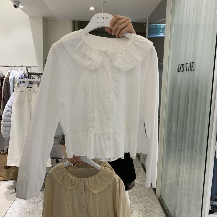 VENIR-A東大門代購女士新品熱賣真品休閑人氣襯衫蕾絲衫VENIR-A襯衫/蕾絲衫