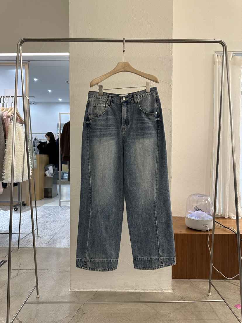 BPLAN韓國直郵女裝新款熱賣真品人氣推薦休閑時尚牛仔褲格紋BPLAN牛仔褲