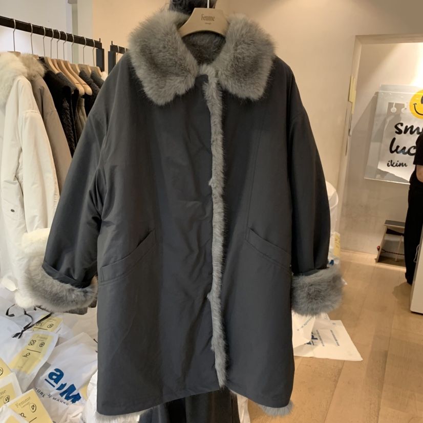 LA MAGIE FEMME東大門代購女裝新品時尚真品中長款大衣Lamagie Femme中長款大衣