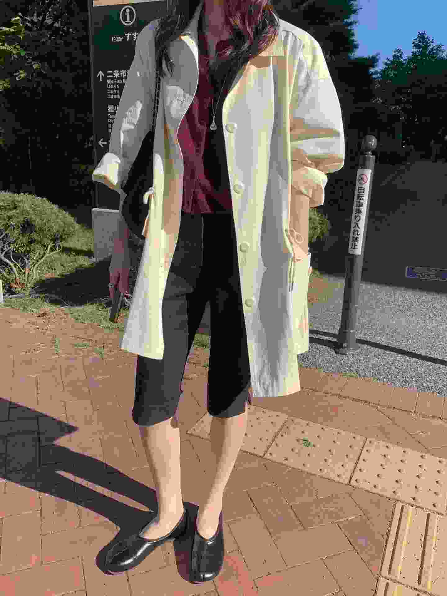 MELLOUNGE-멜라운지-T東大門實拍女裝新款職業長款風衣不含內搭MELLOUNGE-2件起長款風衣