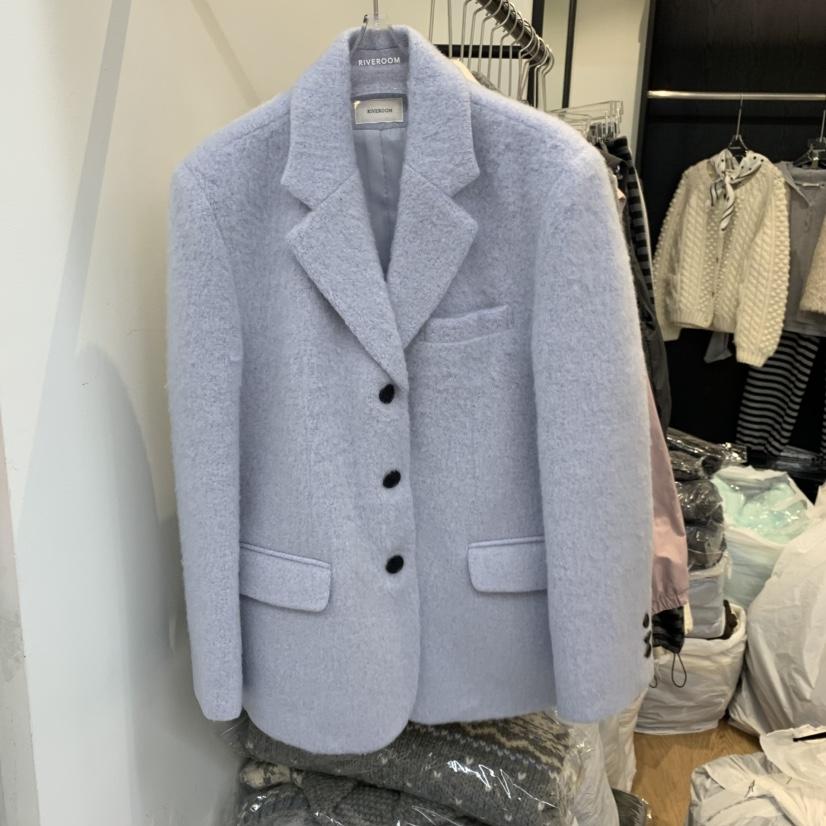 RIVEROOM韓國直郵女士新品真品休閑熱賣推薦西裝西服羊駝RIVEROOM西裝/西服